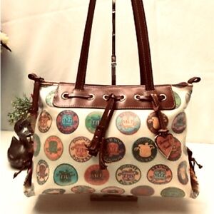 Dooney & Bourke Vintage Coated Canvas & Leather Signature Shoulder Bag